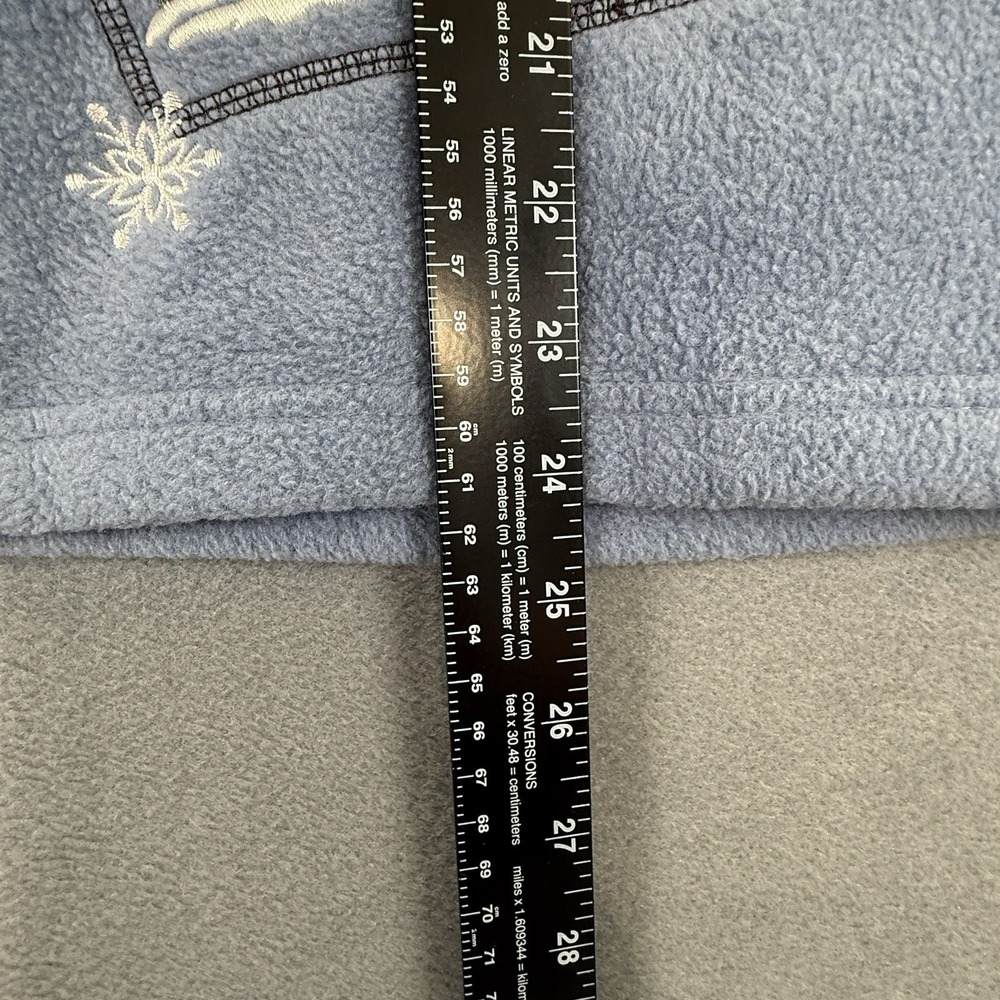 Croft‎ & Barrow Winter Vest XL Blue Christmas Snowman Plush Embroidered Fleece - Picture 5 of 7